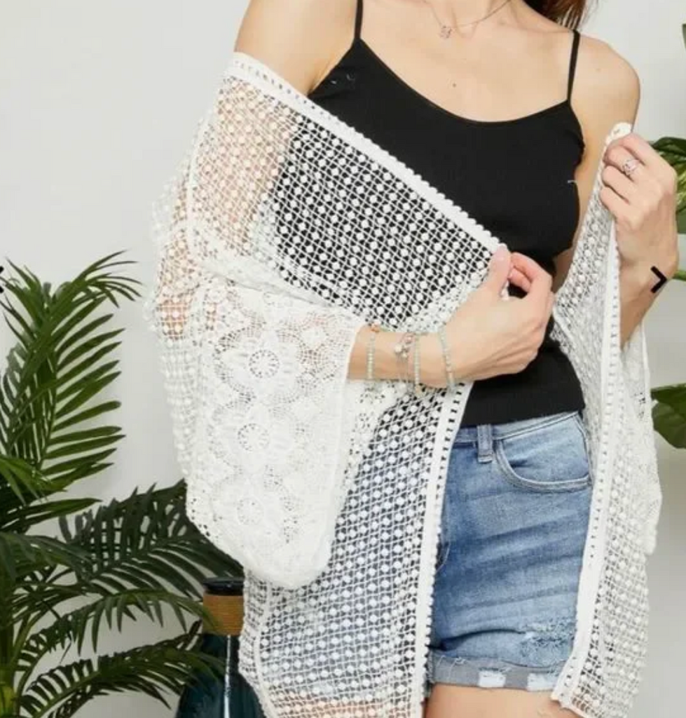 Joshua Crochet Coverup / Cardigan (White) Joshua Crochet Coverup / Cardigan (White)